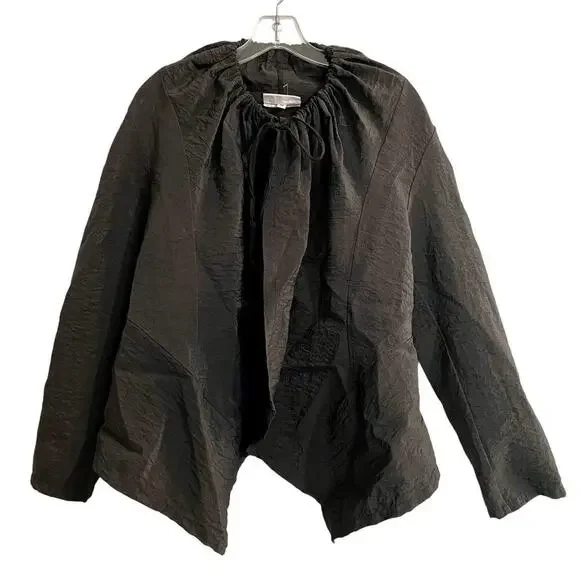 Bryn Walker Drawstring Long Sleeve Jacket Black Size Medium Laganlook Ar… - Picture 1 of 8